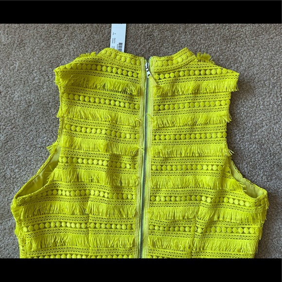 J. Crew Neon Yellow Fringe Dress - Picture 5 of 9